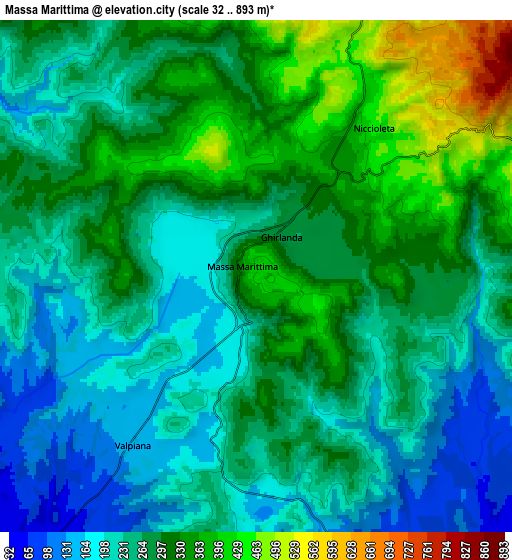 Zoom OUT 2x Massa Marittima, Italy elevation map