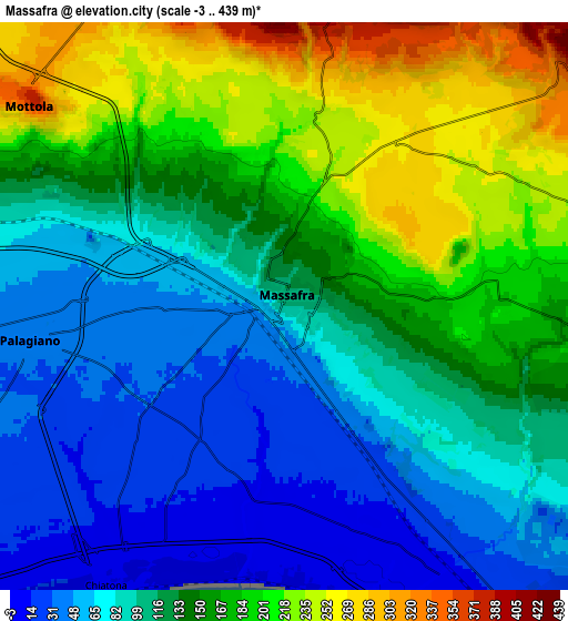 Zoom OUT 2x Massafra, Italy elevation map