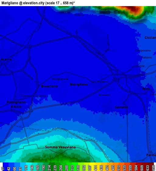 Zoom OUT 2x Marigliano, Italy elevation map