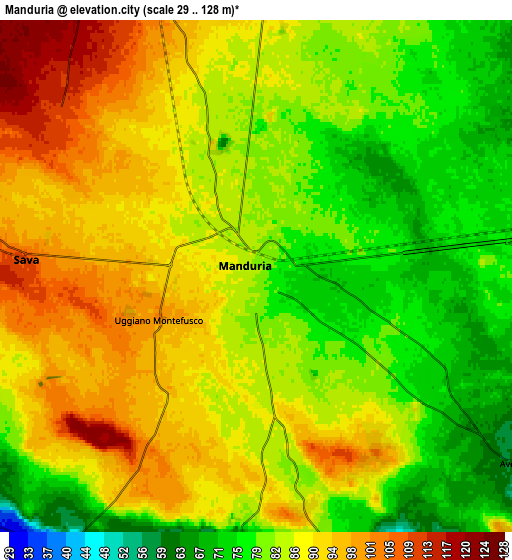 Zoom OUT 2x Manduria, Italy elevation map