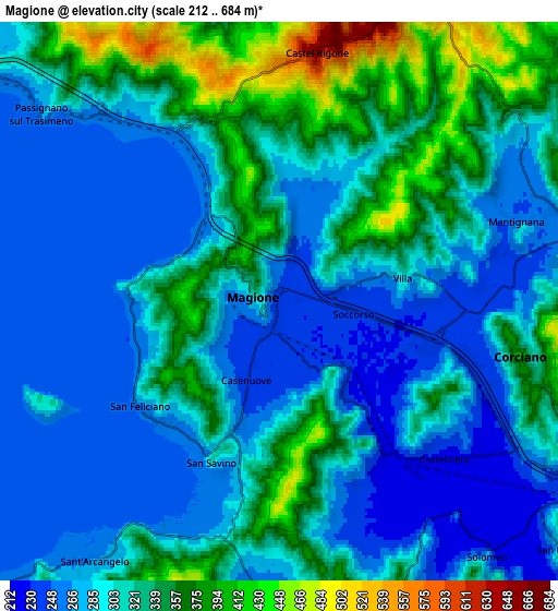 Zoom OUT 2x Magione, Italy elevation map