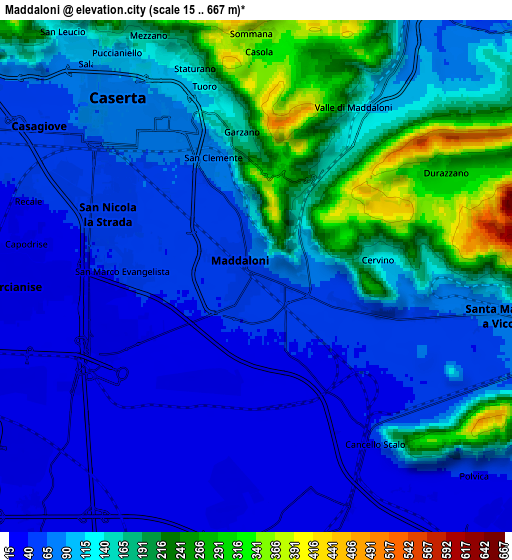 Zoom OUT 2x Maddaloni, Italy elevation map