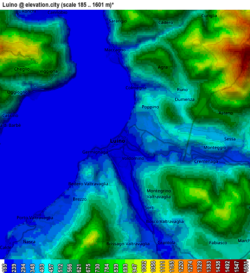 Zoom OUT 2x Luino, Italy elevation map