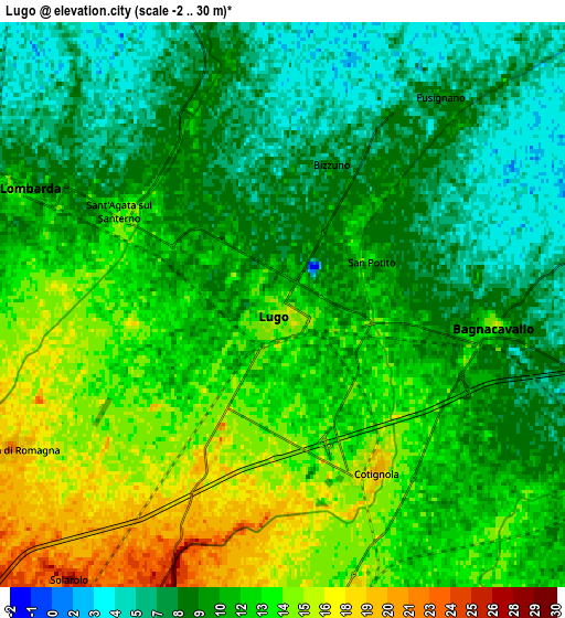 Zoom OUT 2x Lugo, Italy elevation map