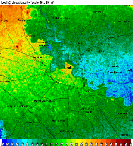 Zoom OUT 2x Lodi, Italy elevation map