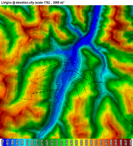 Zoom OUT 2x Livigno, Italy elevation map