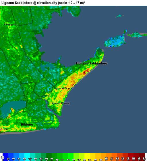 Zoom OUT 2x Lignano Sabbiadoro, Italy elevation map