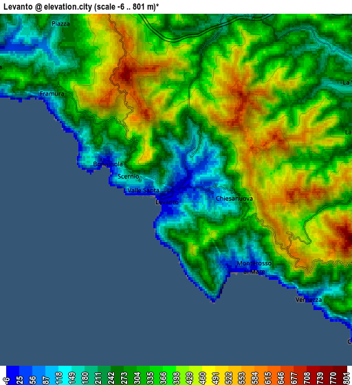 Zoom OUT 2x Levanto, Italy elevation map