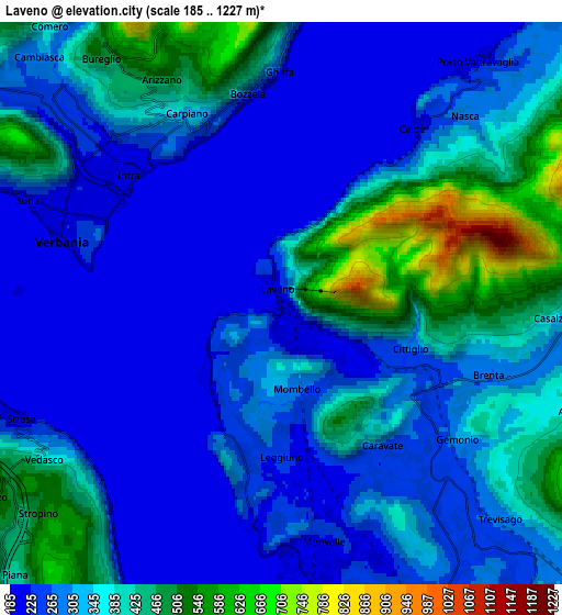 Zoom OUT 2x Laveno, Italy elevation map