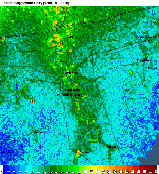 Zoom OUT 2x Latisana, Italy elevation map