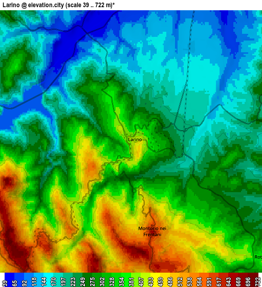 Zoom OUT 2x Larino, Italy elevation map