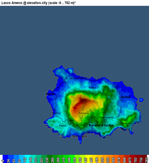 Zoom OUT 2x Lacco Ameno, Italy elevation map