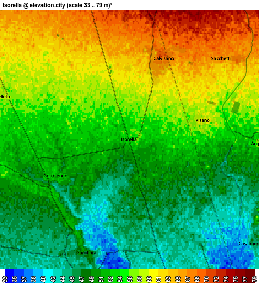 Zoom OUT 2x Isorella, Italy elevation map