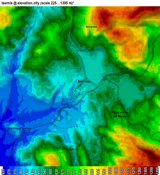 Zoom OUT 2x Isernia, Italy elevation map