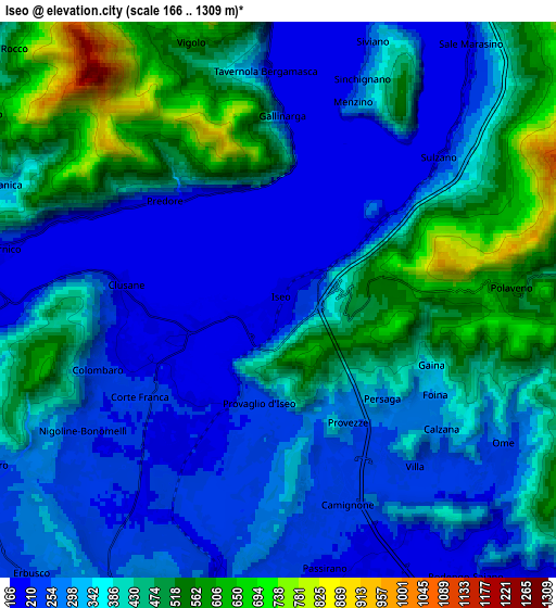 Zoom OUT 2x Iseo, Italy elevation map