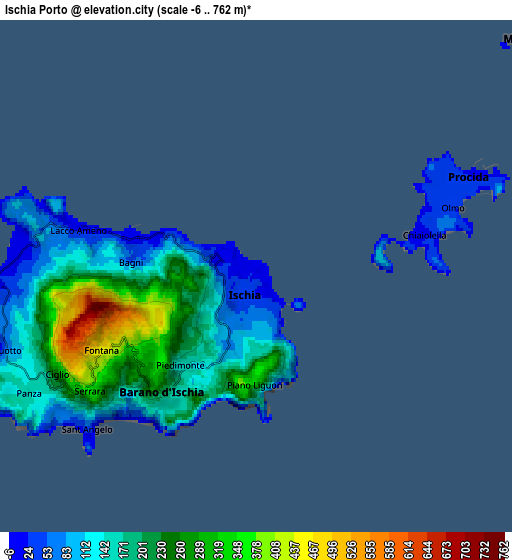 Zoom OUT 2x Ischia Porto, Italy elevation map