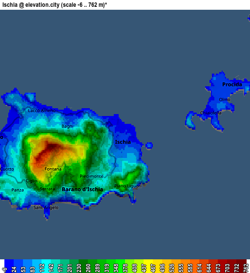 Zoom OUT 2x Ischia, Italy elevation map