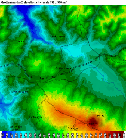 Zoom OUT 2x Grottaminarda, Italy elevation map