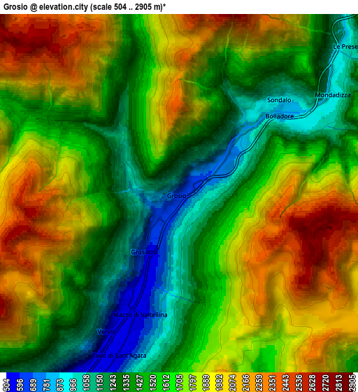 Zoom OUT 2x Grosio, Italy elevation map