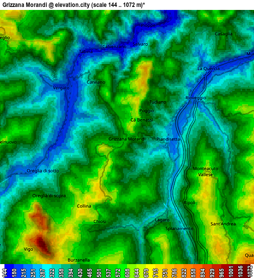 Zoom OUT 2x Grizzana Morandi, Italy elevation map