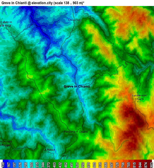 Zoom OUT 2x Greve in Chianti, Italy elevation map