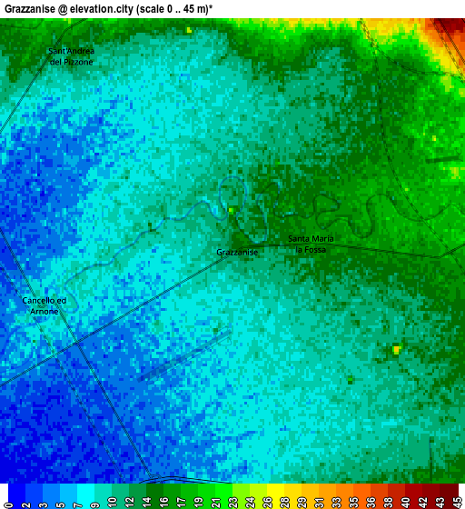 Zoom OUT 2x Grazzanise, Italy elevation map