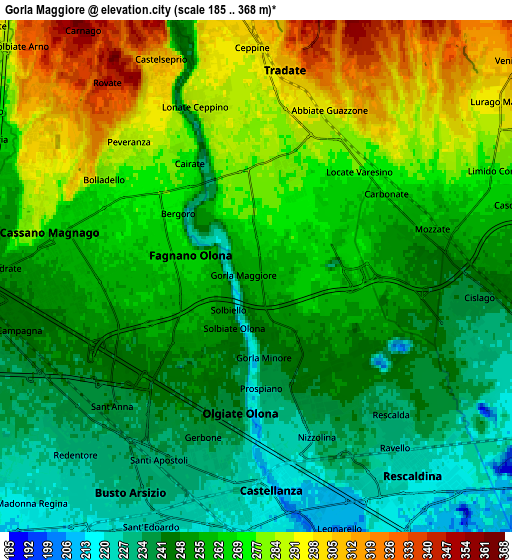 Zoom OUT 2x Gorla Maggiore, Italy elevation map