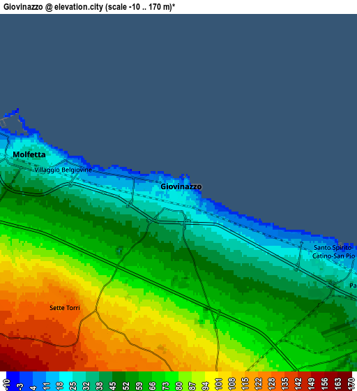 Zoom OUT 2x Giovinazzo, Italy elevation map