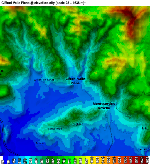 Zoom OUT 2x Giffoni Valle Piana, Italy elevation map