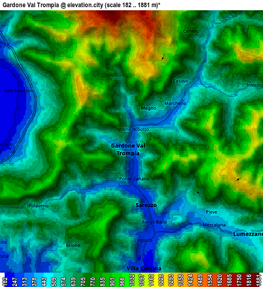 Zoom OUT 2x Gardone Val Trompia, Italy elevation map