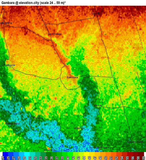 Zoom OUT 2x Gambara, Italy elevation map