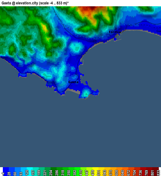 Zoom OUT 2x Gaeta, Italy elevation map