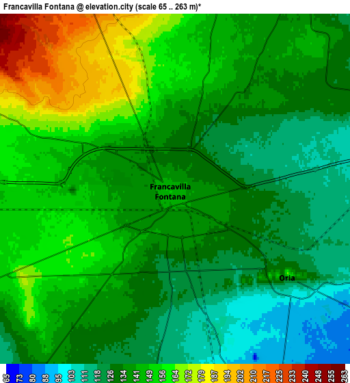 Zoom OUT 2x Francavilla Fontana, Italy elevation map