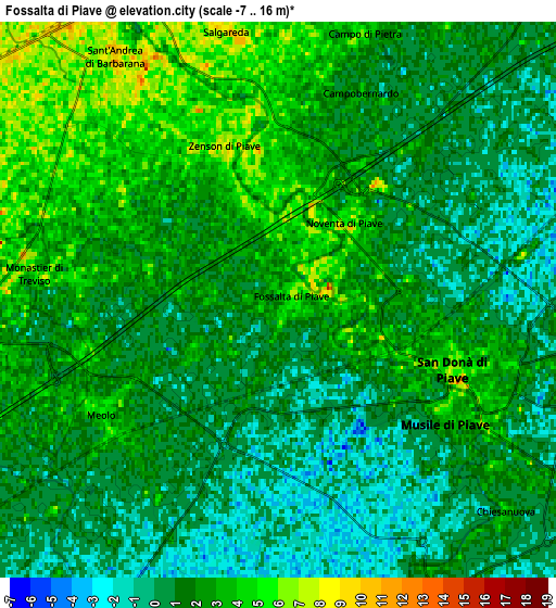 Zoom OUT 2x Fossalta di Piave, Italy elevation map