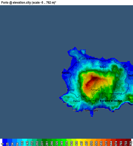 Zoom OUT 2x Forio, Italy elevation map