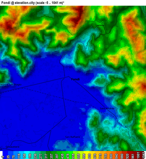 Zoom OUT 2x Fondi, Italy elevation map