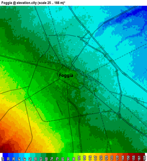 Zoom OUT 2x Foggia, Italy elevation map