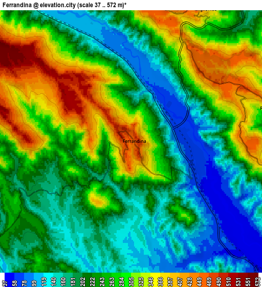 Zoom OUT 2x Ferrandina, Italy elevation map