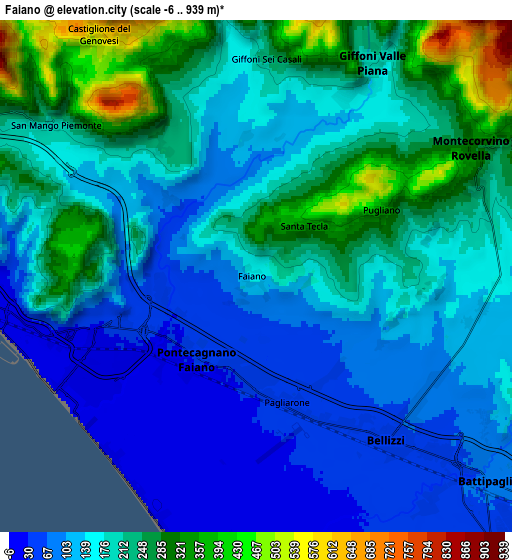 Zoom OUT 2x Faiano, Italy elevation map