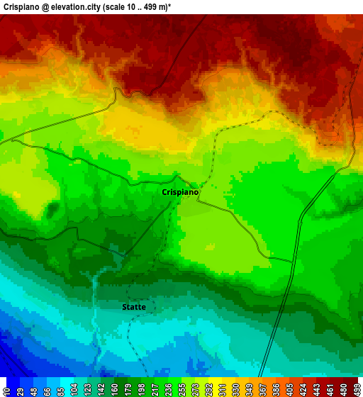 Zoom OUT 2x Crispiano, Italy elevation map