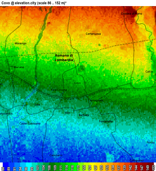 Zoom OUT 2x Covo, Italy elevation map