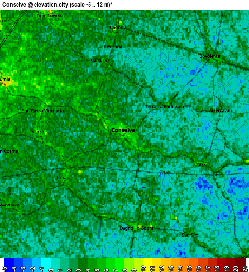 Zoom OUT 2x Conselve, Italy elevation map