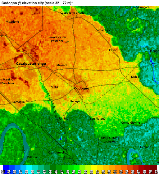 Zoom OUT 2x Codogno, Italy elevation map