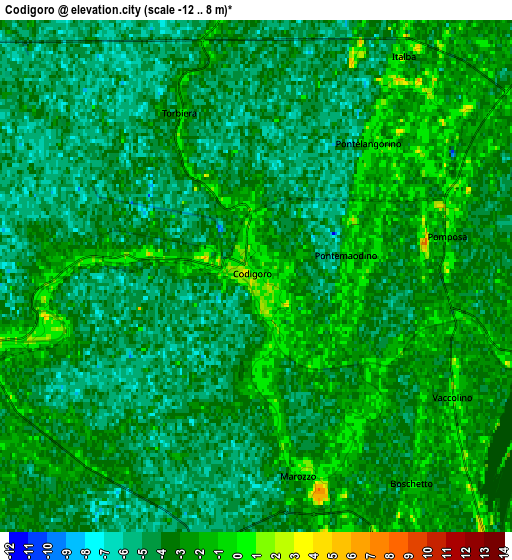 Zoom OUT 2x Codigoro, Italy elevation map