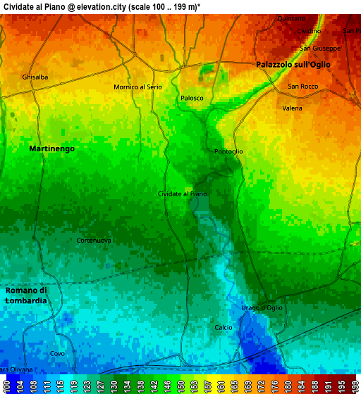 Zoom OUT 2x Cividate al Piano, Italy elevation map