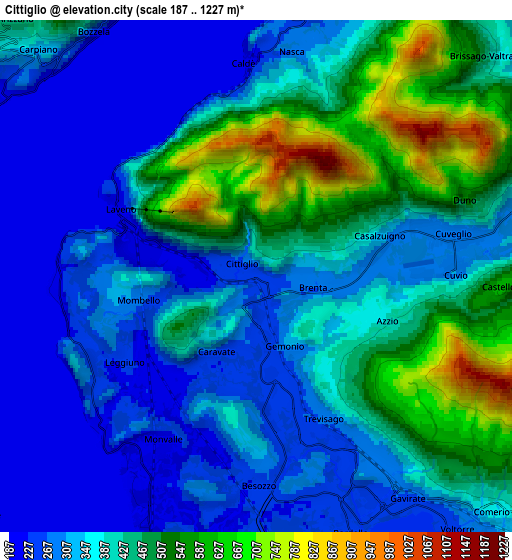 Zoom OUT 2x Cittiglio, Italy elevation map