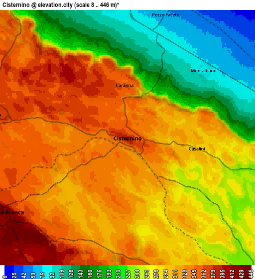 Zoom OUT 2x Cisternino, Italy elevation map