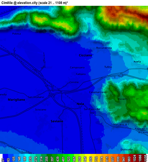 Zoom OUT 2x Cimitile, Italy elevation map