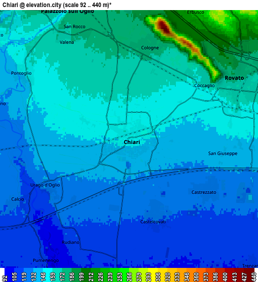 Zoom OUT 2x Chiari, Italy elevation map