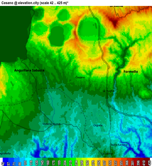 Zoom OUT 2x Cesano, Italy elevation map